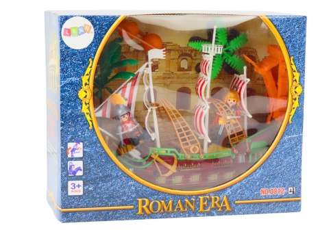 LEAN Toys Statek Romański Rzymianie Światła Dźwięki Katapulta Palmy