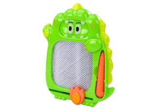 LEAN Toys Tablica Do Rysowania Gra Kieszonkowa 2w1 Dinozaur Zielony