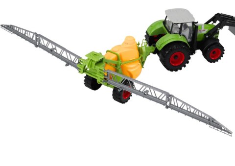 LEAN Toys Traktor Rolniczy Koparka Z Opryskiwaczem Napęd Zielony