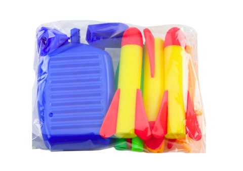 LEAN Toys Wyrzutnia Rakiet Piankowych Pompka Zestaw Niebieski Ogrodowy