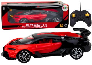 LEAN Toys Zdalnie Sterowane Sportowe Auto Czerwone 1:16 RC Samochód