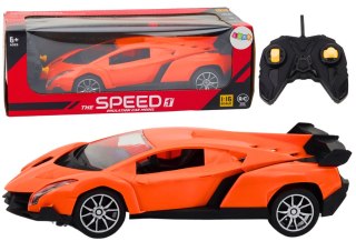 LEAN Toys Zdalnie Sterowany Samochód Sportowy Pomarańczowe Auto RC 1:16