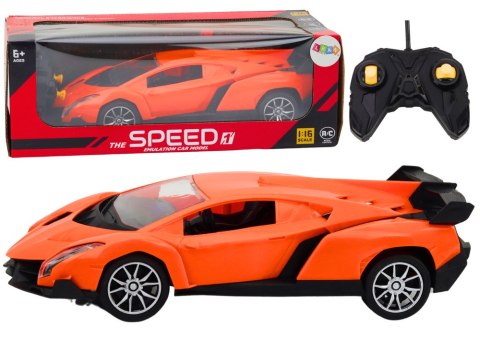 LEAN Toys Zdalnie Sterowany Samochód Sportowy Pomarańczowe Auto RC 1:16