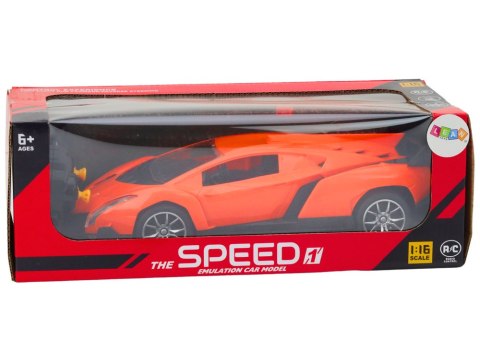LEAN Toys Zdalnie Sterowany Samochód Sportowy Pomarańczowe Auto RC 1:16