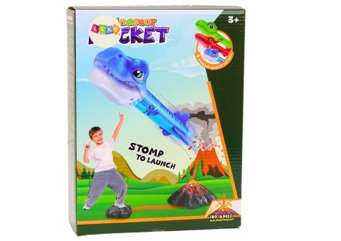 LEAN Toys Zestaw Do Gry Regulowana Wyrzutnia Rakiet Dinozaury Wulkan