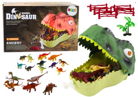 LEAN Toys Zestaw Figurek Dinozaurów Duży Dinozaur Zielony 45 El
