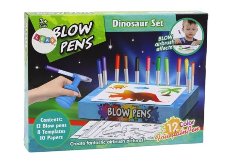 LEAN Toys Zestaw Kreatywny Dmuchane Flamastry Pisaki Dinozaury