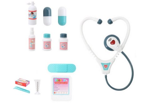 LEAN Toys Zestaw Medyczny Małego Doktora W Walizce Światła Dźwięki Niebieski