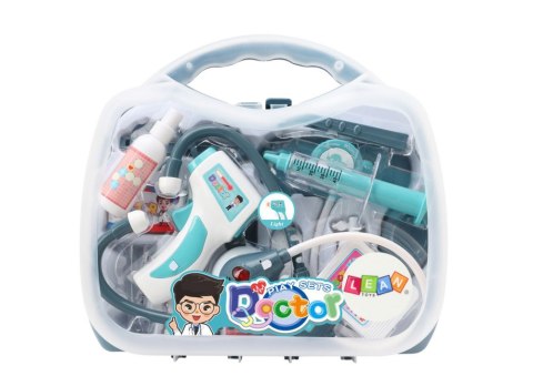 LEAN Toys Zestaw Medyczny Małego Doktora W Walizce Światła Dźwięki Niebieski
