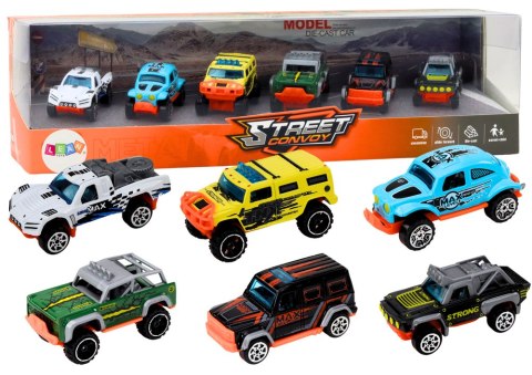 LEAN Toys Zestaw Metalowych Autek Terenowych 1:64 6 sztuk