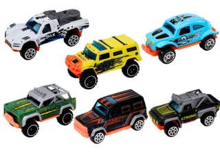 LEAN Toys Zestaw Metalowych Autek Terenowych 1:64 6 sztuk