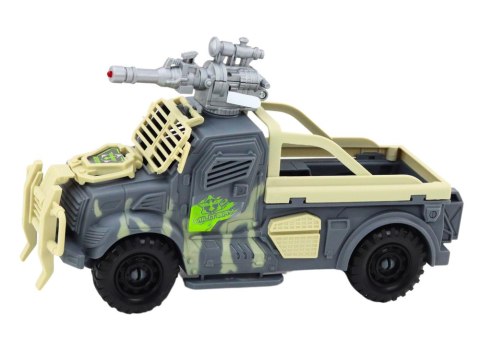 LEAN Toys Zestaw Militarny Wojskowy Wóz Bojowy Myśliwiec Żołnierze Akcesoria Dźwięki