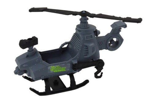 LEAN Toys Zestaw Militarny Wojskowy Wóz Bojowy Myśliwiec Żołnierze Akcesoria Dźwięki
