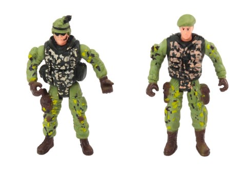 LEAN Toys Zestaw Militarny Wojskowy Wóz Bojowy Myśliwiec Żołnierze Akcesoria Dźwięki