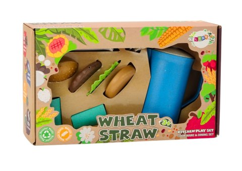 LEAN Toys Zestaw Naczyń Talerzyki Kubeczki Dzbanek Hamburger Sztućce 11 El