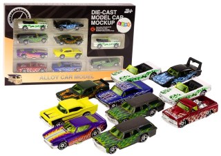 LEAN Toys Zestaw Resoraków Autka 1:64 Metalowe 10 Sztuk