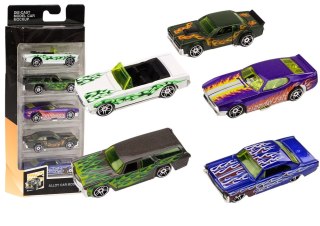 LEAN Toys Zestaw Resoraków Autka 1:64 Metalowe 5 Sztuk
