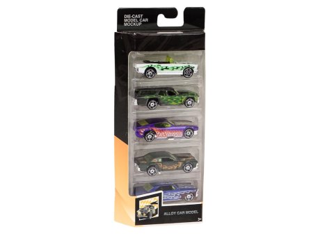 LEAN Toys Zestaw Resoraków Autka 1:64 Metalowe 5 Sztuk