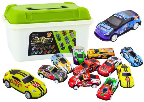 LEAN Toys Zestaw Resoraków w Walizce Samochody Autka 50 szt