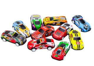 LEAN Toys Zestaw Resoraków w Walizce Samochody Autka 50 szt