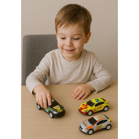 LEAN Toys Zestaw Resoraków w Walizce Samochody Kolorowe 30 szt