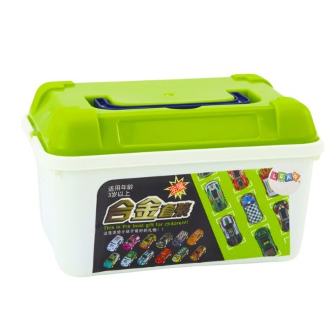 LEAN Toys Zestaw Resoraków w Walizce Samochody Kolorowe 30 szt