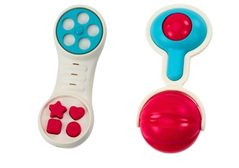 LEAN Toys Zestaw Zabawek Grzechotek Gryzaków Zwierzątka 8 Sztuk