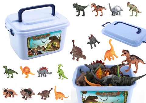 LEAN Toys Dinozaury Zestaw Figurek Park Akcesoria Pudełko 46 Elementów