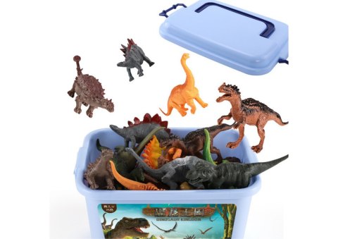 LEAN Toys Dinozaury Zestaw Figurek Park Akcesoria Pudełko 46 Elementów