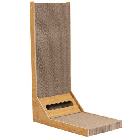 LEAN Drapak Narożny Stojący Wysoki Kartonowy Z Piłeczką Dla Kota 60 x40 x 24cm