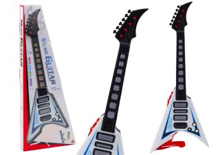 LEAN Toys Gitara Elektryczna Dla Dzieci Światła Melodie Biała