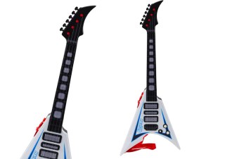 LEAN Toys Gitara Elektryczna Dla Dzieci Światła Melodie Biała