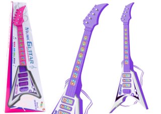 LEAN Toys Gitara Elektryczna Dla Dzieci Światła Melodie Fioletowa