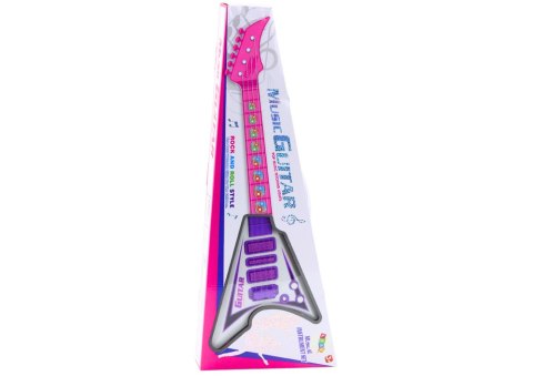 LEAN Toys Gitara Elektryczna Dla Dzieci Światła Melodie Fioletowa