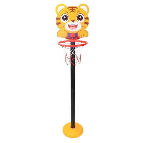 LEAN Toys Kosz Do Gry W Koszykówkę Regulowany Tygrys Żółty 110cm