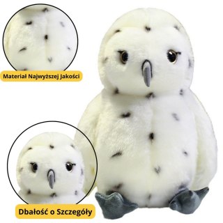 LEAN Toys Pluszowa Sowa Ptak Pluszak Maskotka Przytulanka Biała 23cm