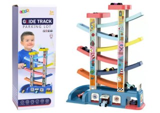 LEAN Toys Tor Zjeżdżalnia Dla Kolorowych Autek 6 Samochodzików