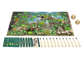 LEAN Toys Zestaw Jaj Dinozaurów Figurki Wykopaliska Gra Planszowa 12 Szt