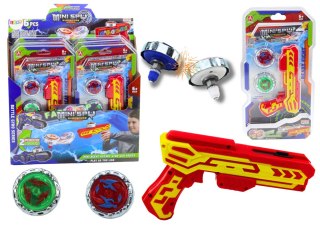 LEAN Toys Zestaw Pistolet Wyrzutnia 2 Metalowe Krążki Czerwony Światła