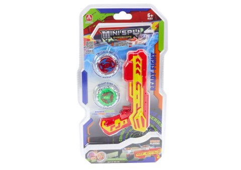 LEAN Toys Zestaw Pistolet Wyrzutnia 2 Metalowe Krążki Czerwony Światła