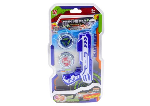 LEAN Toys Zestaw Pistolet Wyrzutnia 2 Metalowe Krążki Niebieski Światła
