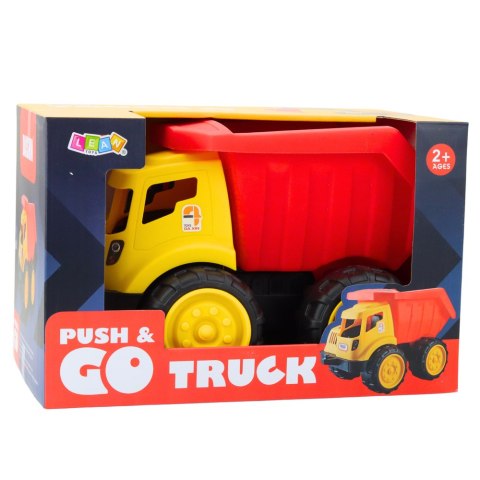 LEAN Toys Duża Wywrotka Dla Dzieci Do Piasku Pojazd Budowlany Czerwono-Żółta