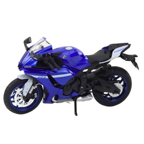 LEAN Toys Motocykl Sportowy Metalowy Światła Dźwięki Granatowy R1 1:12