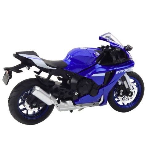 LEAN Toys Motocykl Sportowy Metalowy Światła Dźwięki Granatowy R1 1:12