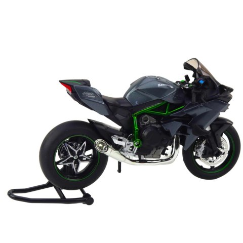LEAN Toys Motocykl Sportowy Metalowy Światła Dźwięki Szary 1:12