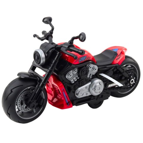 LEAN Toys Motocykl Zabawkowy Na Baterie Napęd Światła Dźwięki Czerwony
