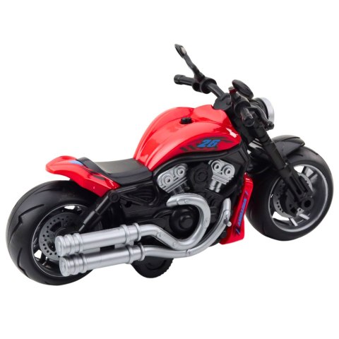LEAN Toys Motocykl Zabawkowy Na Baterie Napęd Światła Dźwięki Czerwony