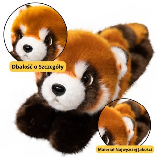 LEAN Toys Pluszowa Panda Ruda Maskotka Brelok Kółko Karabińczyk 13cm