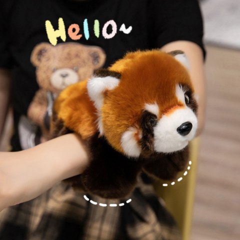 LEAN Toys Pluszowa Panda Ruda Maskotka Brelok Kółko Karabińczyk 13cm