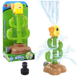 LEAN Toys Zabawka Wodna Kaktus Z Papugą Obracający się 360° Zielony